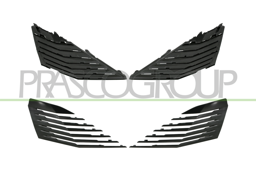 SET OF GRILLE MOLDINGS-WITHOUT PRIMER-(RIGHT+LEFT)