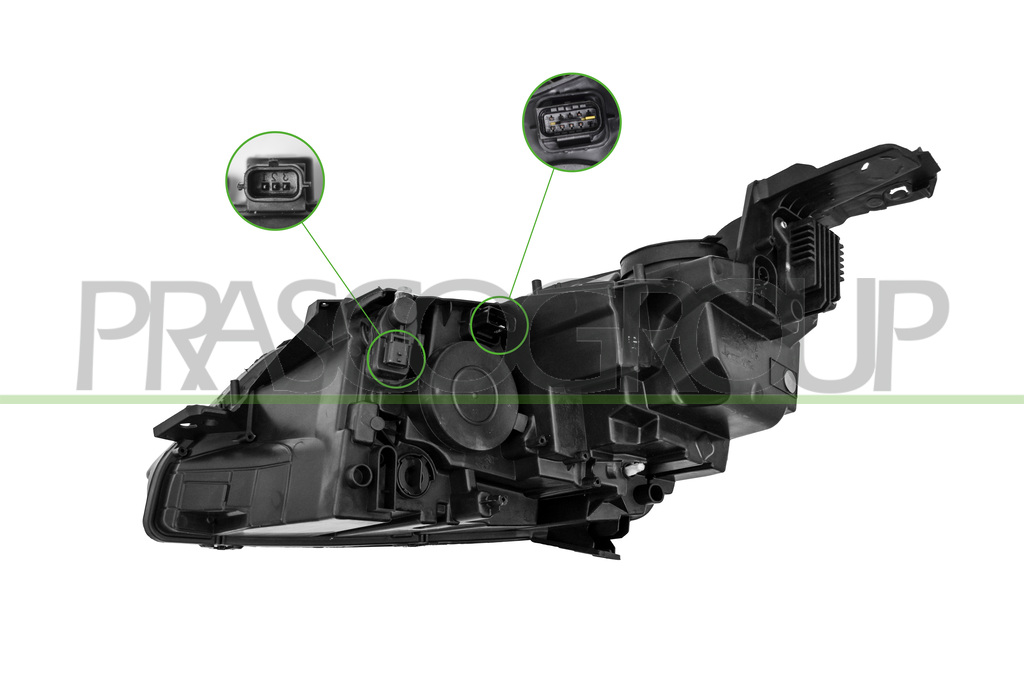 PROIETTORE DESTRO H7+HB3-ADATTIVO-ELETTRICO-CON MOTORE-CON LUCE DIURNA-LED