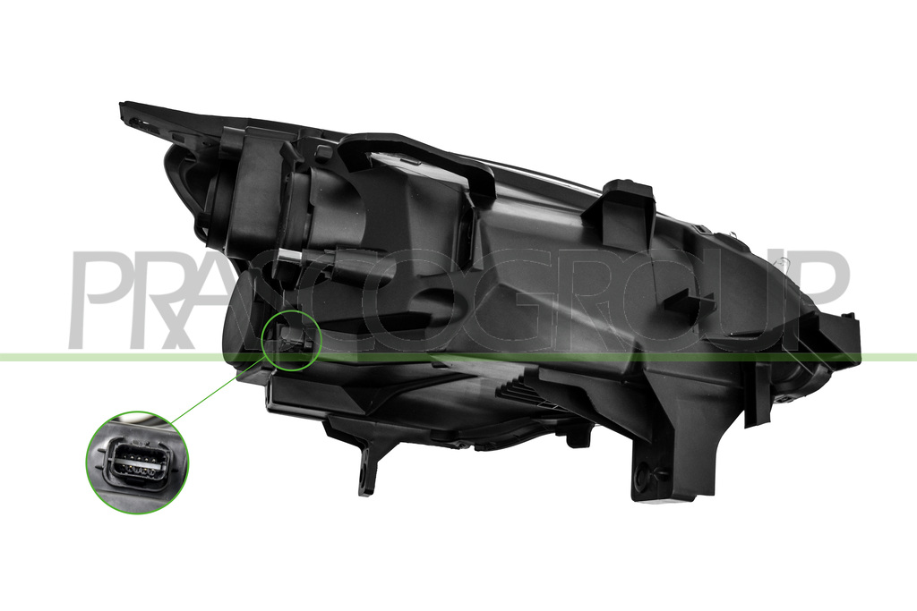 HEADLAMP LEFT H4-ELECTRIC-WITH MOTOR