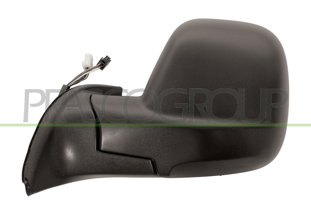 DOOR MIRROR LEFT-ELECTRIC-BLACK-HEATED-CONVEX-CHROME
