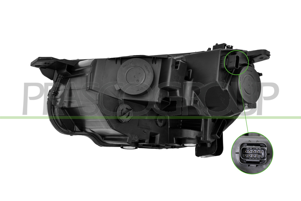 HEADLAMP RIGHT H7+H1-ELECTRIC-WITH MOTOR-WITH DAY RUNNING LIGHT-LED