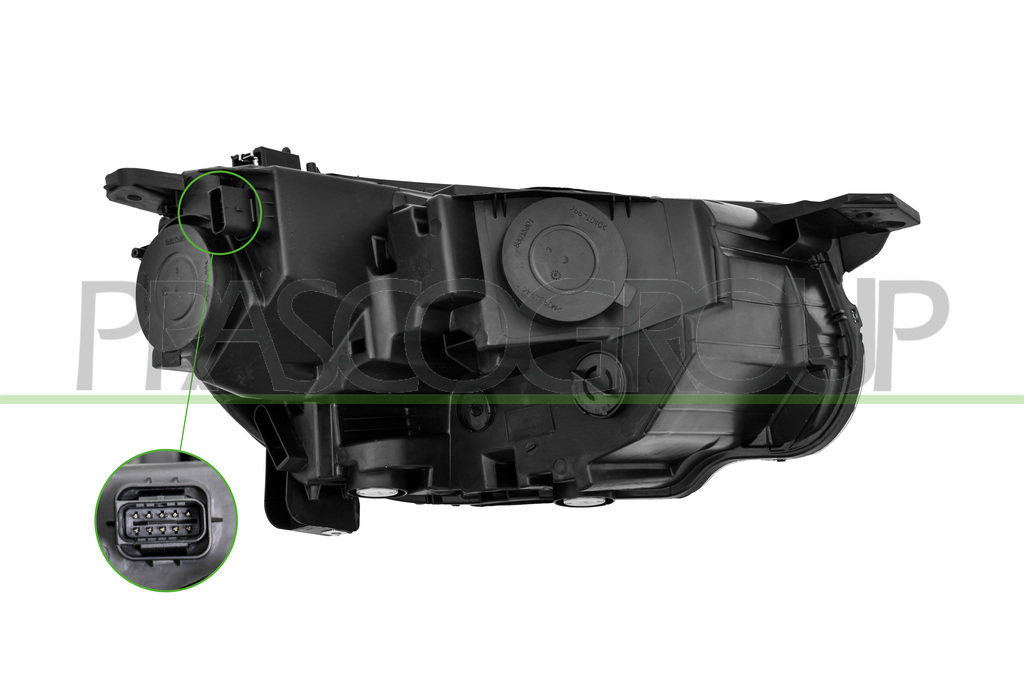 HEADLAMP LEFT H7+H1-ELECTRIC-WITH MOTOR-WITH DAY RUNNING LIGHT-LED