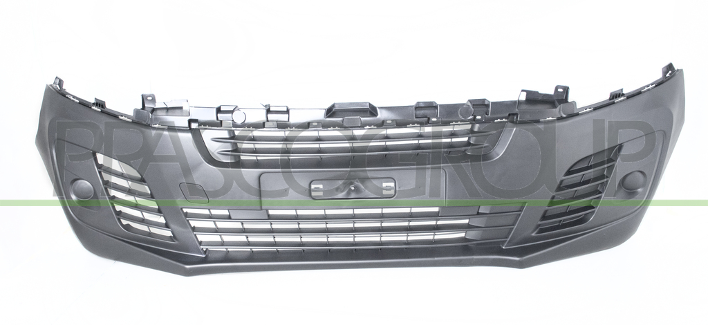 FRONT BUMPER-BLACK-TEXTURED FINISH-WITHOUT FOG LAMP HOLES-WITH CUTTING MARKS FOR PDC AND PARK ASSIST