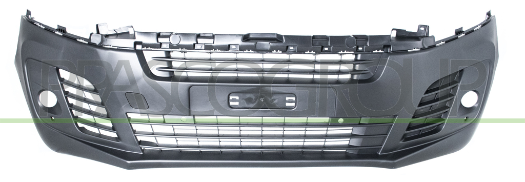 FRONT BUMPER-BLACK-TEXTURED FINISCH-WITH FOG LAMP HOLES-WITH PDC AND PARK ASSIST+SENSOR HOLDERS