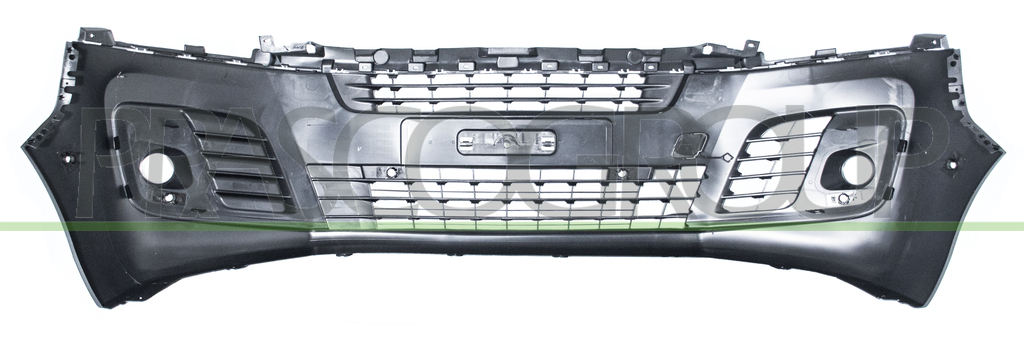 FRONT BUMPER-BLACK-TEXTURED FINISCH-WITH FOG LAMP HOLES-WITH PDC AND PARK ASSIST+SENSOR HOLDERS