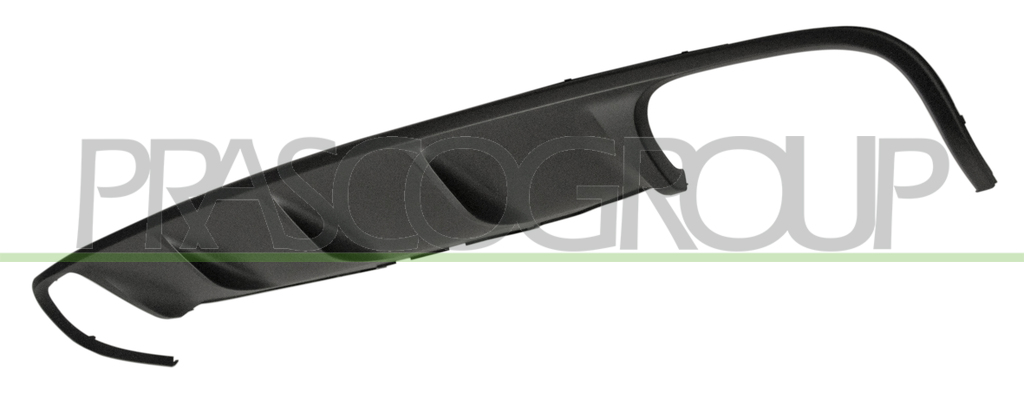 SPOILER PARAURTI POSTERIORE-NERO-GOFFRATO MOD. SPORT DESIGN S-TURBO S-(FINITURA-ACCIAIO)