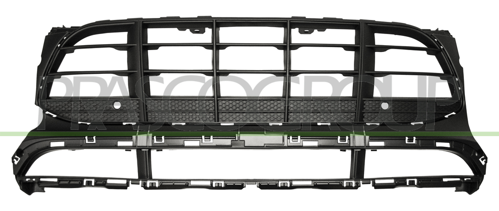 REJILLA CENTRAL PARACHOQUES DELANTERO-NEGRA CON AGUJEROS SENSORES DE APARCAMIENTO+SOPORTE MOD. 3.6 TURBO