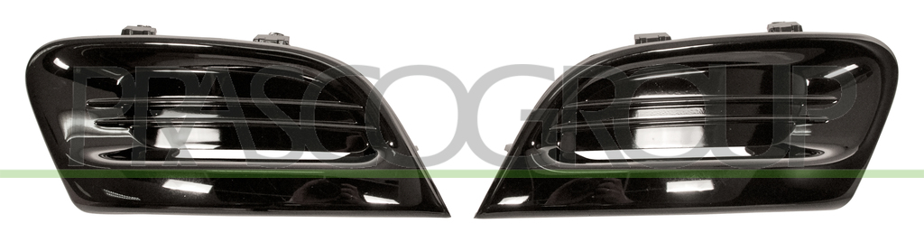 FRONT BUMPER GRILLE SET BLACK-GLOSSY (RIGHT+LEFT)