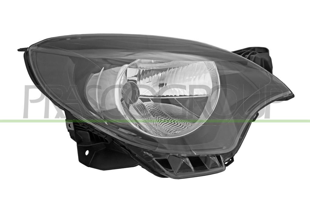HEADLAMP RIGHT H4 ELECTRIC-WITHOUT MOTOR-BLACK