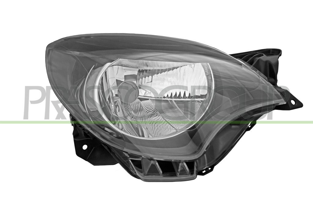 HEADLAMP RIGHT H4 ELECTRIC-WITHOUT MOTOR-BLACK