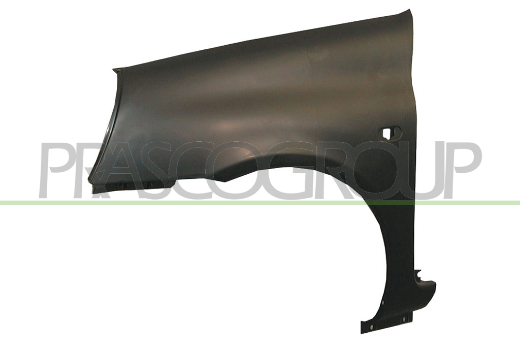 FRONT FENDER LEFT-WITH SIDE REPEATER HOLE-PLASTIC-BLACK-SMOOTH FINISH TO BE PRIMED