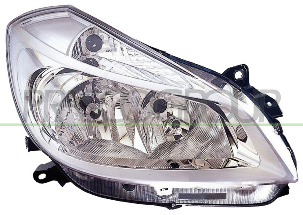 HEADLAMP RIGHT H7+H7 ELECTRIC-WITH MOTOR-CHROME