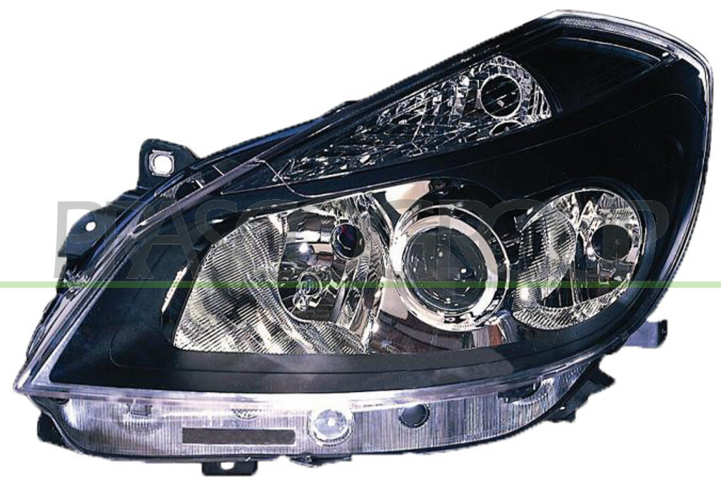 PROIETTORE SINISTRO H7+H7+H1-ELETTRICO-CON MOTORE-FONDO-NERO MOD. SPORT