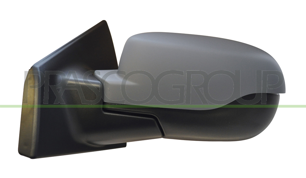 DOOR MIRROR LEFT-CABLE-PRIMED-ASPHERICAL/CHROME
