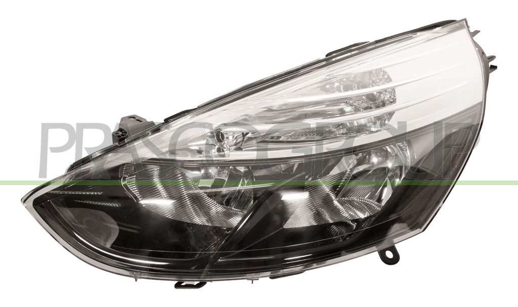 PROIETTORE SINISTRO H1+H7-ELETTRICO-CON MOTORE-NERO-BORDO NERO