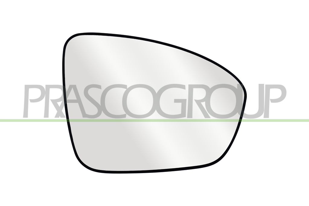MIRROR GLASS BASE RIGHT-HEATED-CONVEX