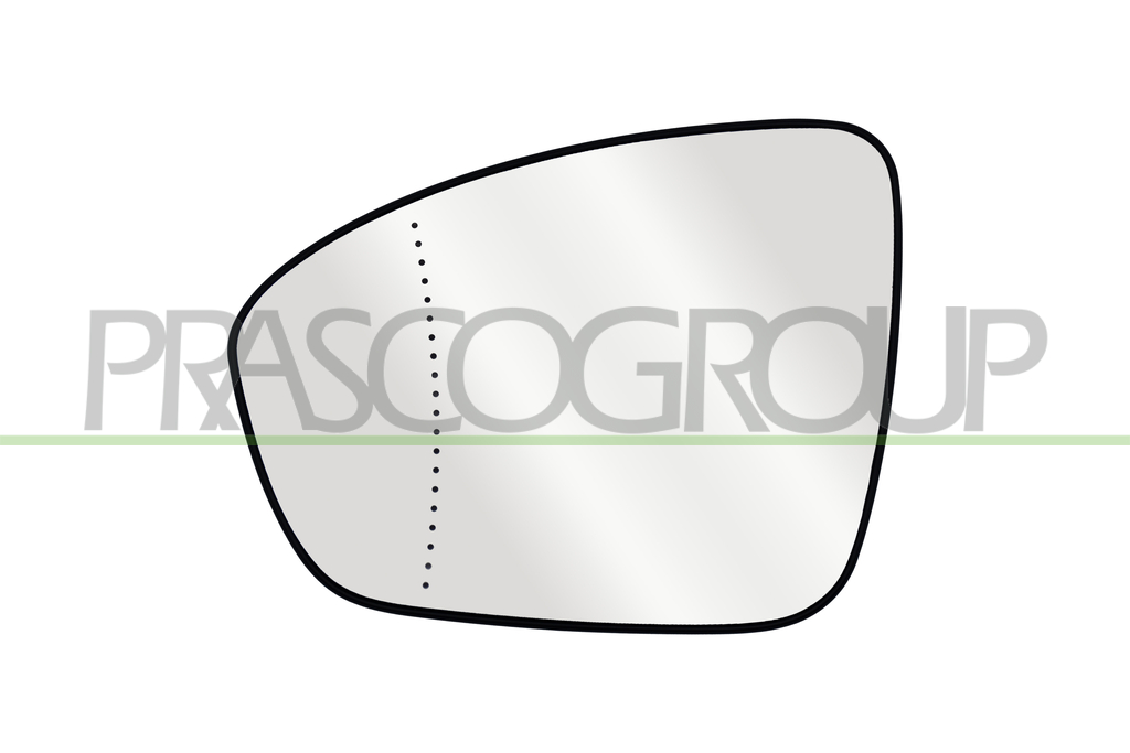 SPIEGELGLAS LINKS-HEIZBAR-ASPHAERISCH