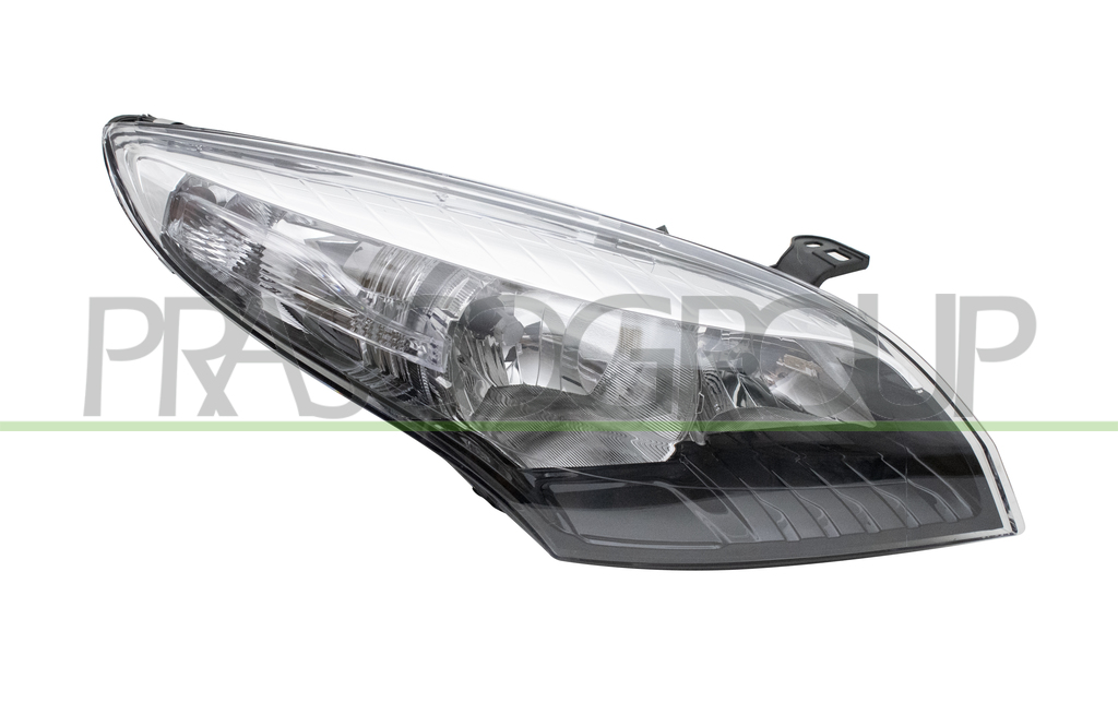 PROIETTORE DESTRO H7+H7-ELETTRICO-CON MOTORE-CROMATO-BORDO NERO