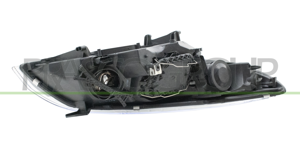 PROIETTORE SINISTRO H7+H7-ELETTRICO-CON MOTORE-CROMATO-BORDO NERO