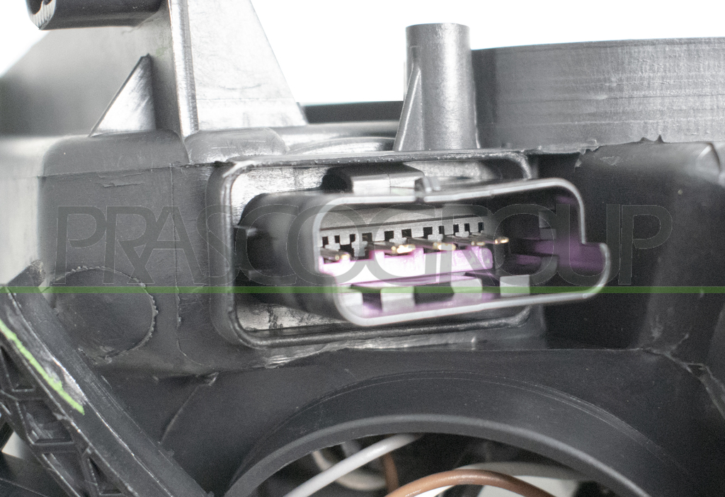 PROIETTORE SINISTRO H7+H7-ELETTRICO-CON MOTORE-CROMATO-BORDO NERO