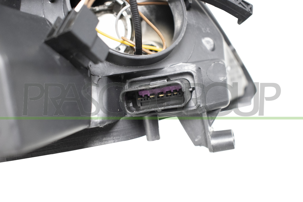 OPTICA IZQUIERDA H7+H7 ELECTRICA-CON MOTOR-NEGRA