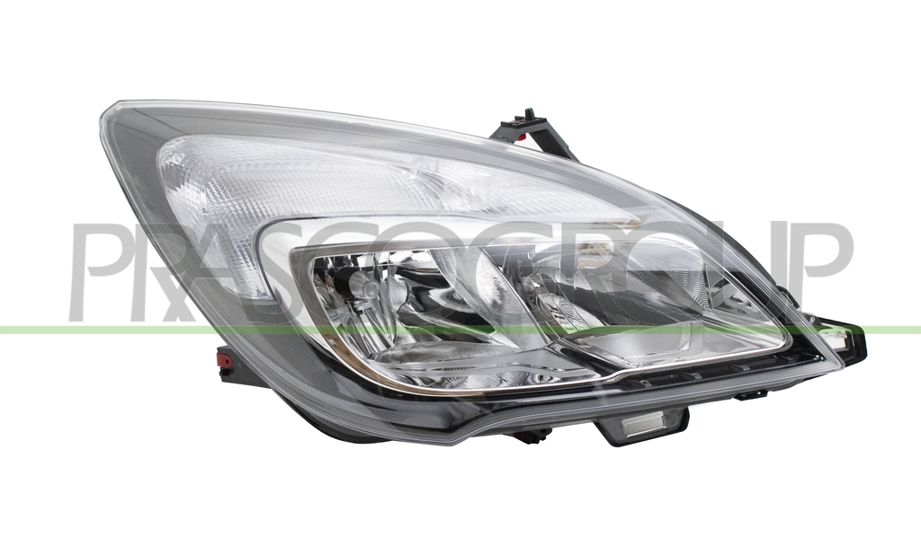 HEADLAMP RIGHT H7+H7 ELECTRIC-WITH MOTOR-CHROME