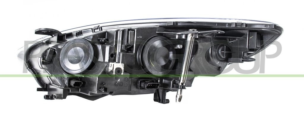HEADLAMP RIGHT H7+H7 ELECTRIC-WITH MOTOR-BLACK