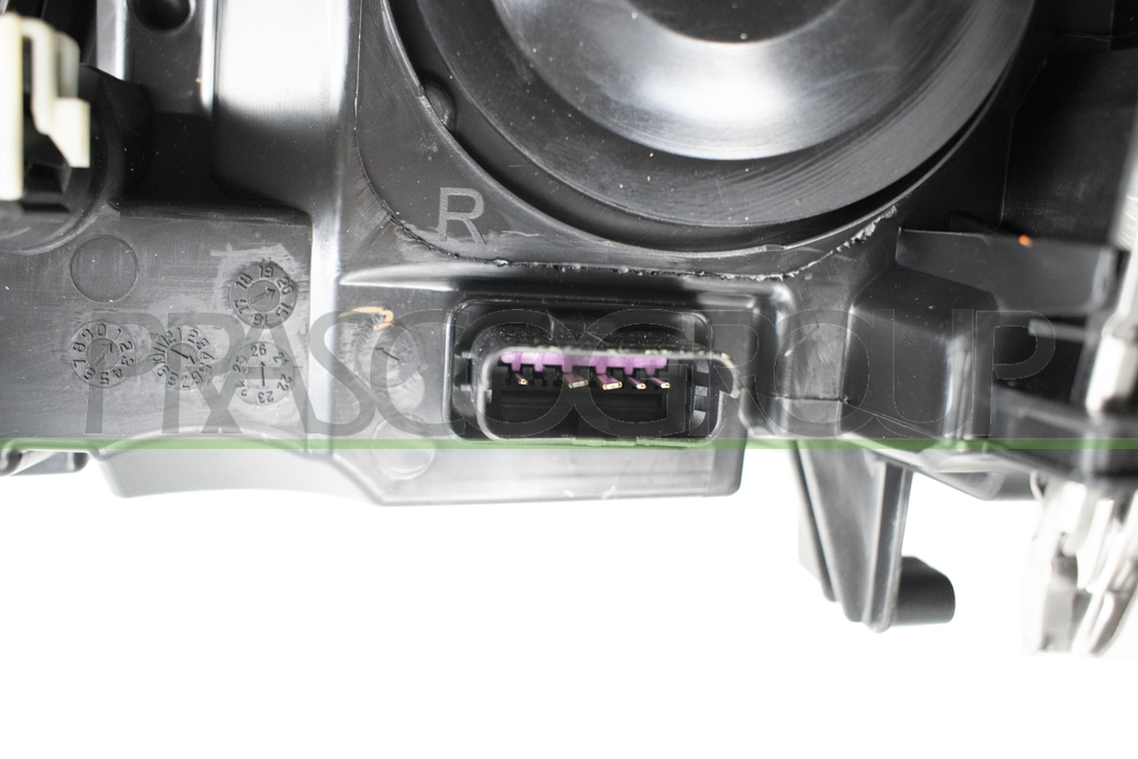 HEADLAMP RIGHT H7+H7 ELECTRIC-WITH MOTOR-BLACK