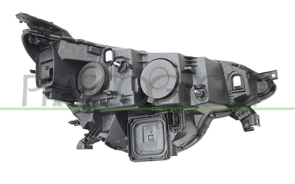 HEADLAMP LEFT H7+H7 ELECTRIC-WITHOUR MOTOR-WITH DAY RUNNING LIGHT-CHROME RIM-LED