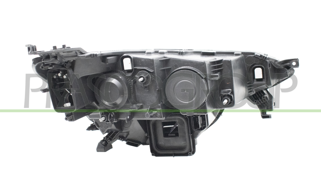 PROIETTORE DESTRO H7+H7-ELETTRICO-SENZA MOTORE-CON LUCE DIURNA-BORDO NERO-LED