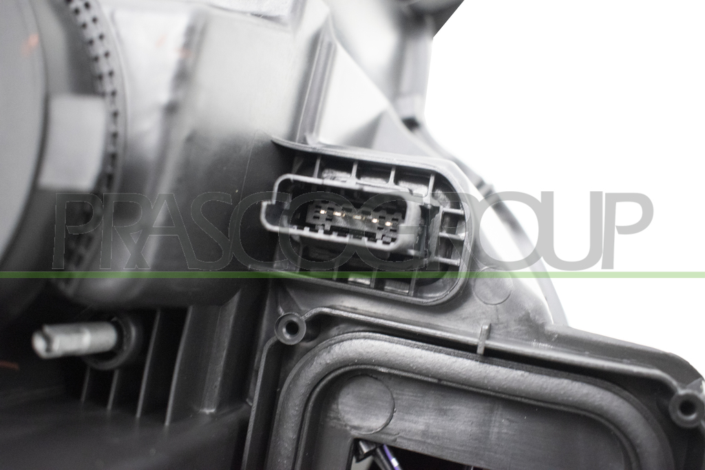 PROIETTORE DESTRO H7+H7-ELETTRICO-SENZA MOTORE-CON LUCE DIURNA-BORDO NERO-LED