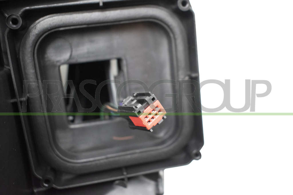 PROIETTORE DESTRO H7+H7-ELETTRICO-SENZA MOTORE-CON LUCE DIURNA-BORDO NERO-LED