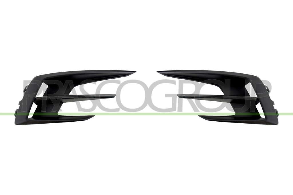 SET OF FRONT BUMPER GRILLES-BLACK-TEXTURED FINISH-WITHOUT FOG LAMP HOLES (RIGHT+LEFT)