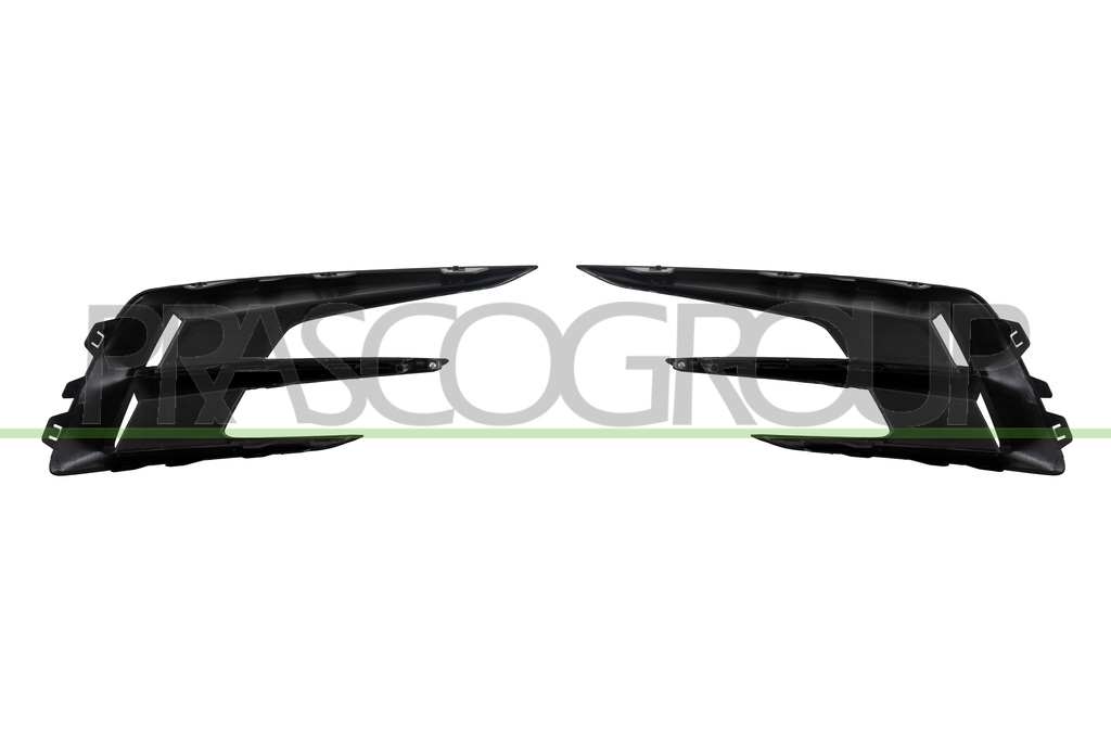 SET OF FRONT BUMPER GRILLES-BLACK-TEXTURED FINISH-WITHOUT FOG LAMP HOLES (RIGHT+LEFT)