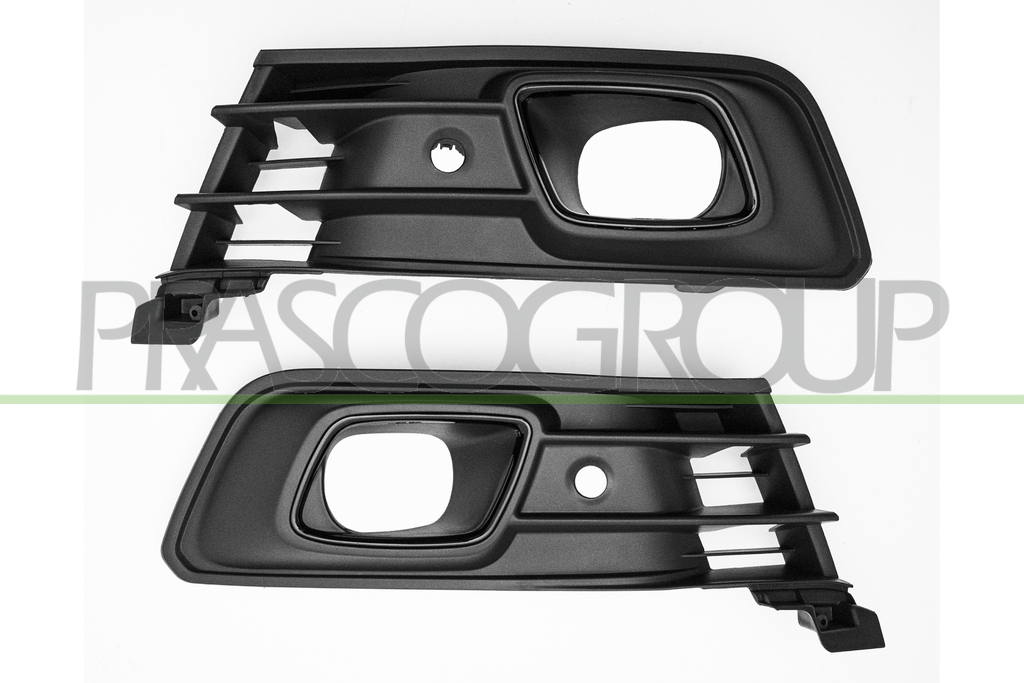 FRONT BUMPER GRILLE SET-BLACK-TEXTURED FINISH-WITH FOG LAMP HOLES-WITH PDC+SENSOR HOLDERS-WITH BLACK-GLOSSY FRAME (RIGHT+LEFT)