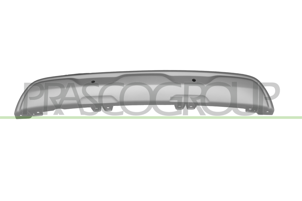 REAR BUMPER SPOILER-SILVER-WITH PDC+SENSOR HOLDERS