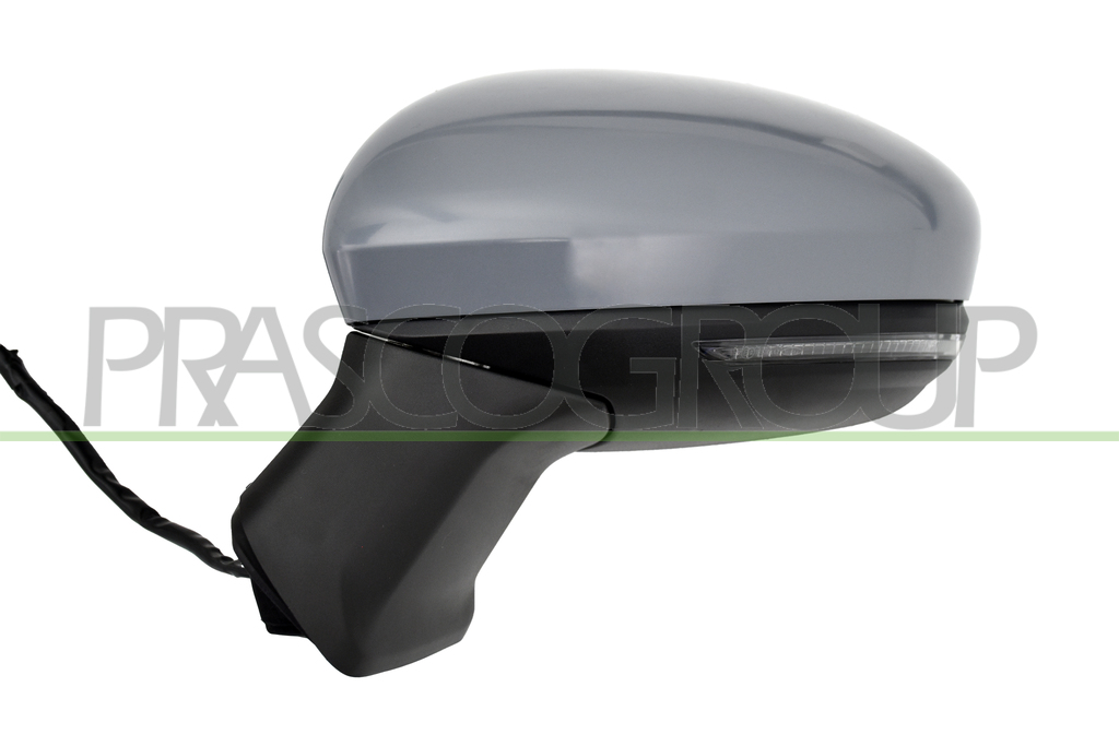 DOOR MIRROR LEFT-ELECTRIC-PRIMED-HEATED-FOLDABLE-WITH LAMP-WITH BLIS-ASPHERICAL-10 PINS
