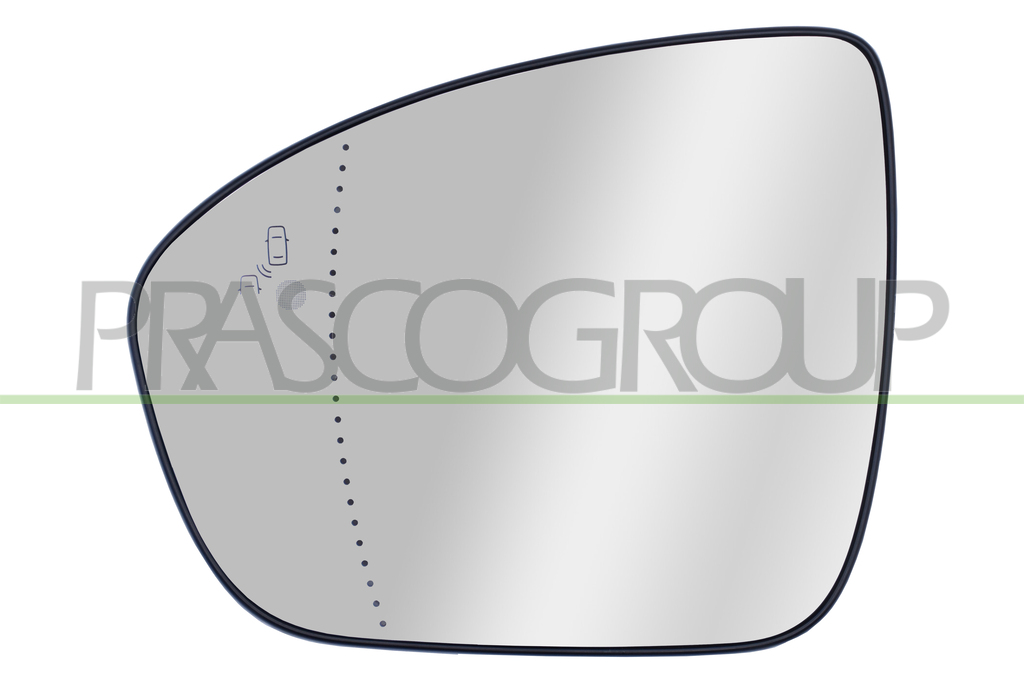 MIRROR GLASS BASE LEFT-WITH BLIS-ASPHERICAL