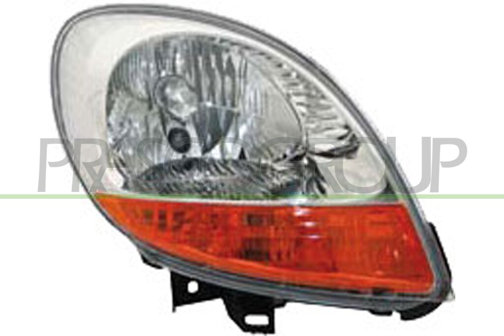 HEADLAMP RIGHT MOD. H4 ELECTRIC-AMBER LAMP-WITHOUT MOTOR-CHROME