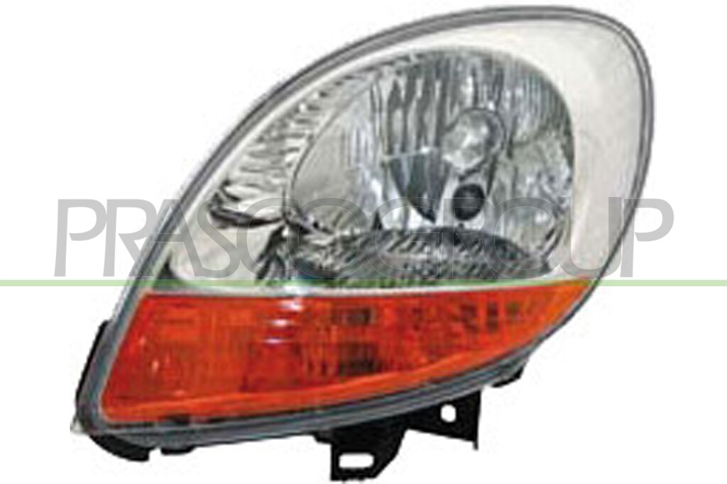 HEADLAMP LEFT MOD. H4 ELECTRIC-AMBER LAMP-WITHOUT MOTOR-CHROME