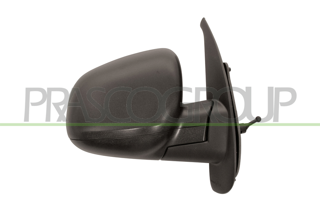 DOOR MIRROR RIGHT-CABLE-BLACK-ASPHERICAL-CHROME