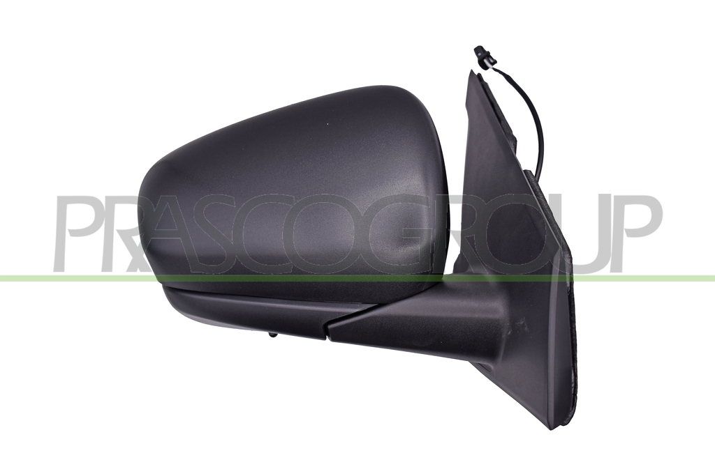 DOOR MIRROR RIGHT-MANUAL-BLACK-WITH SENSOR-CONVEX-2 PINS