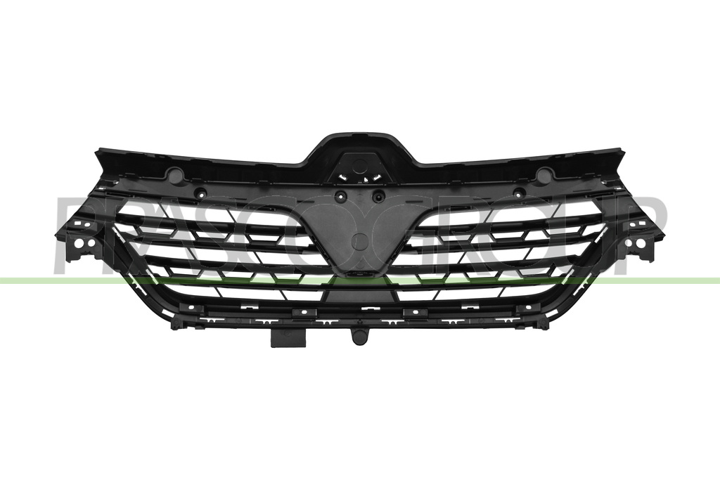 RADIATOR GRILLE-BLACK-TEXTURED FINISH-WITH GLOSSY-BLACK MOLDING-WITH PROFILE HOLES MOD. 04/23 >