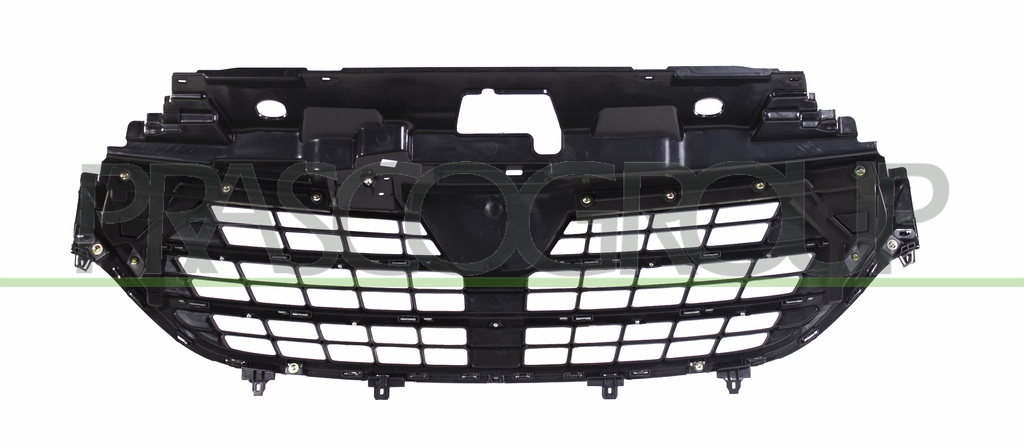 RADIATOR GRILLE-BLACK-WITH CHROME FRAME-WITH GLOSSY BLACK MOULDINGS