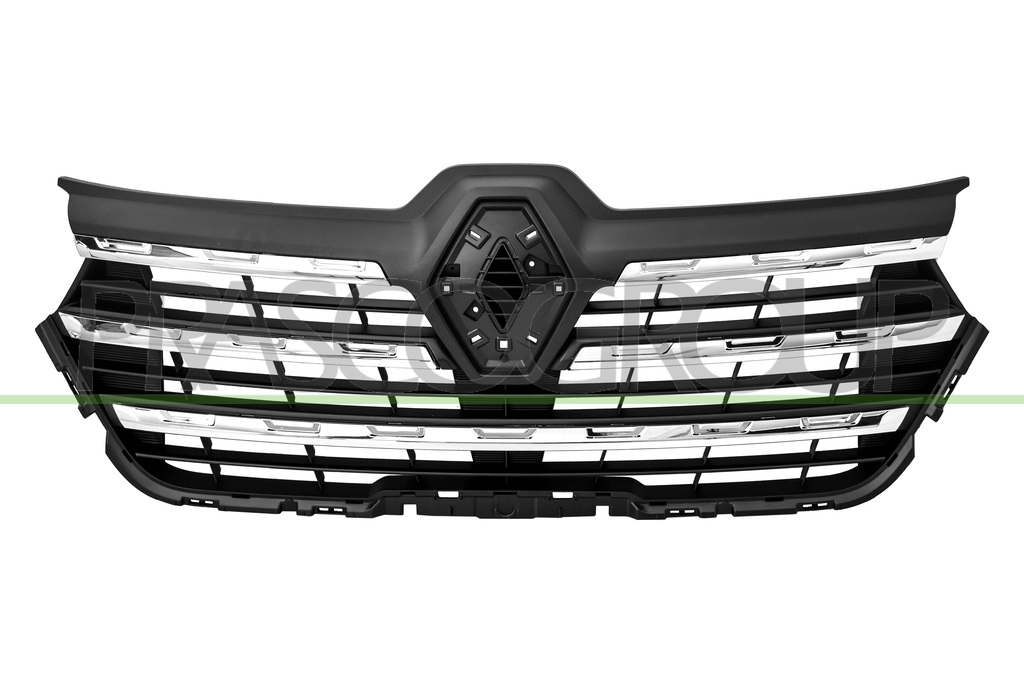 RADIATOR GRILLE-BLACK-TEXTURED FINISH-WITH 5 CHROME MOLDINGS