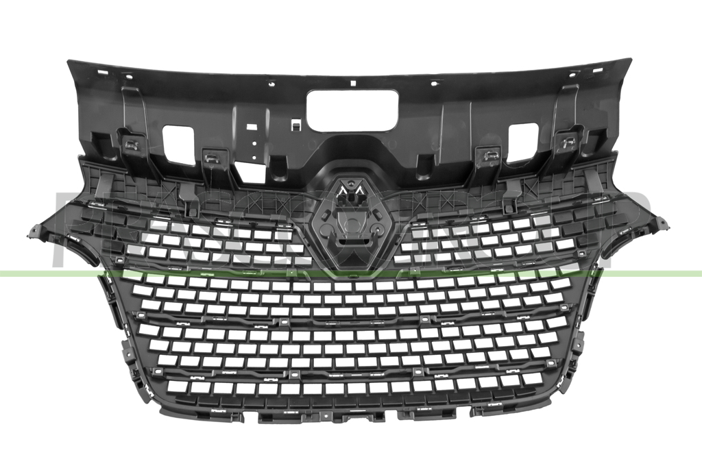 GRILLE CALANDRE NOIRE AVEC 3 MOULURES CHROMEES ET 4 MOULURES NOIRE-BRILLANTE