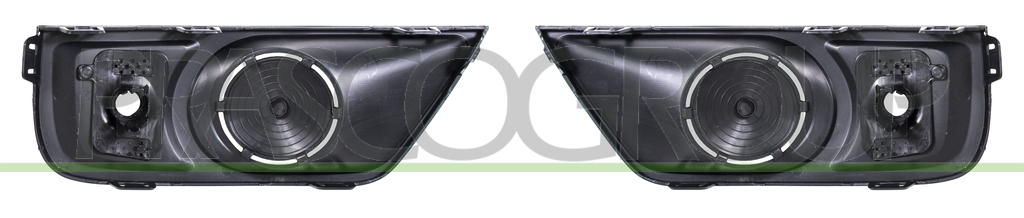 KIT GRIGLIE PARAURTI ANTERIORE-NERE-CON TRACCE FENDI-CON FORI PDC+SUPPORTI-(DESTRA+SINISTRA)