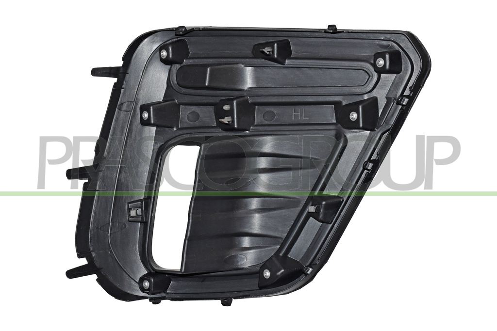 BUMPER GRILLE LEFT-BLACK-WITH FOG LAMP HOLES-WITH BLACK-GLOSSY FRAME