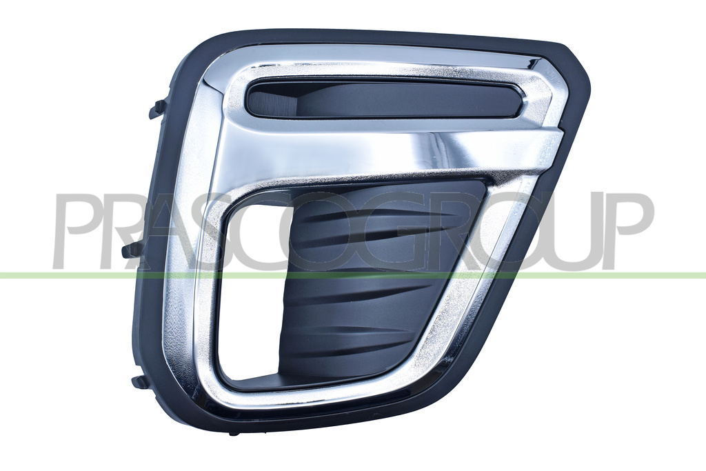 BUMPER GRILLE RIGHT-BLACK-WITH FOG LAMP HOLE-WITH CHROME FRAME