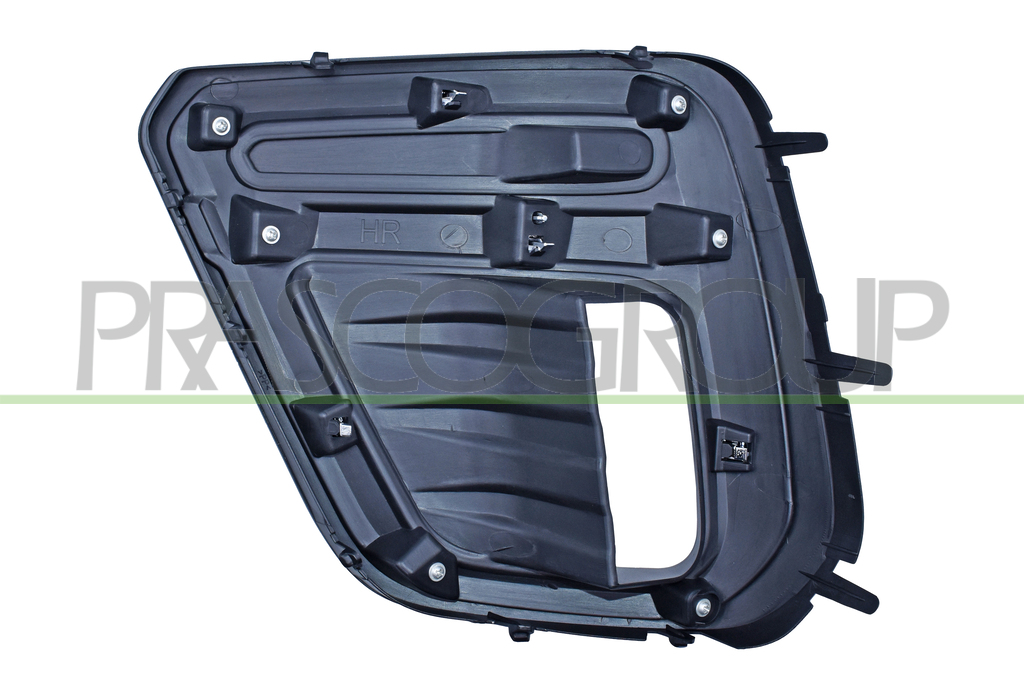 BUMPER GRILLE RIGHT-BLACK-WITH FOG LAMP HOLE-WITH CHROME FRAME